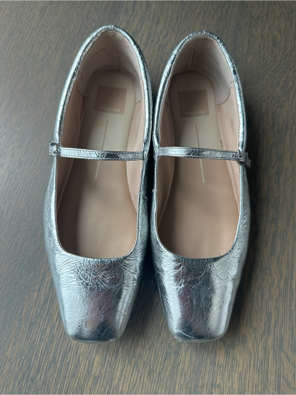 Dolce Vita Reyes Ballet Flats, Silver, Size 8